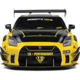 Load image into Gallery viewer, 2020 Nissan GT - R (R35) W/ Liberty Walk Body Yellow Livery 1:18 - American Stanced
