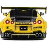 Load image into Gallery viewer, 2020 Nissan GT - R (R35) W/ Liberty Walk Body Yellow Livery 1:18 - American Stanced
