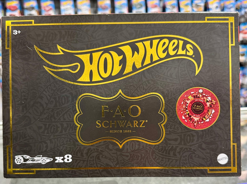 Load image into Gallery viewer, 2022 Hot Wheels Target Exclusive F - A - O Schwarz Gold 8 Car Set - American Stanced
