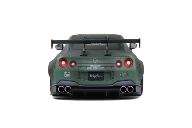 Load image into Gallery viewer, 2022 Nissan GT - R (R35) W/ Liberty Walk Body Army Fighter Livery 1:18 - American Stanced
