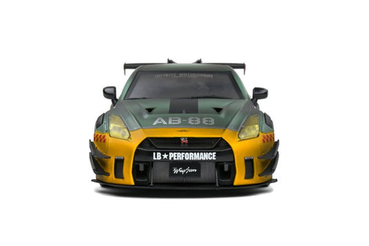 2022 Nissan GT - R (R35) W/ Liberty Walk Body Army Fighter Livery 1:18 - American Stanced