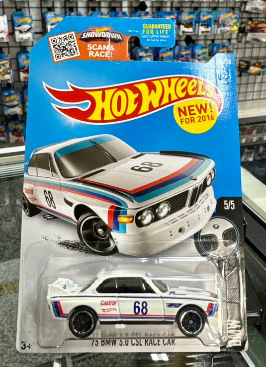 Hot Wheels '73 BMC 3.0 CSL Race Car Black 2016 #190/250 BMW #5/5 "White or Black"