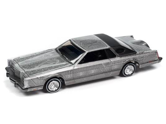 Auto World 1979 Lincoln Continental Lowrider Silver Metallic 1:64 Diecast Special Edition - American Stanced