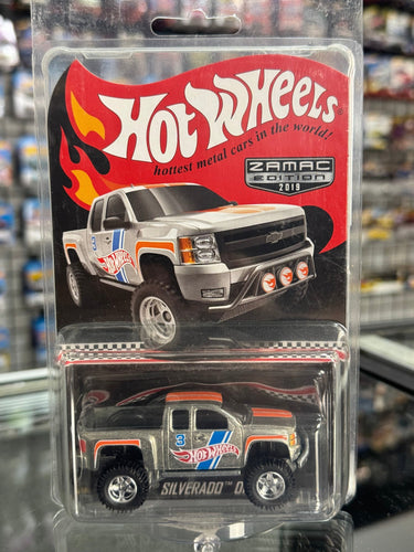 Hot Wheels 2019 Exclusive Zamac Chevy Silverado - American Stanced