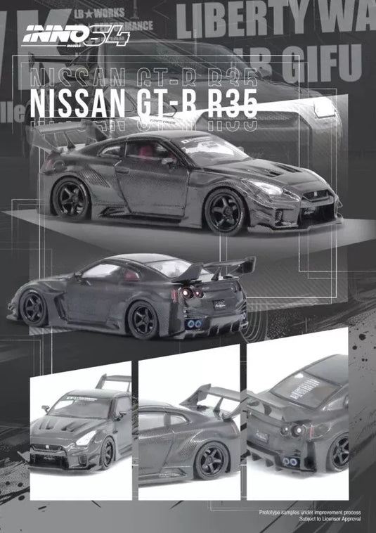 Inno 64 logo LB- Silhouette Works Dry Carbon GT Nissan 35GT-RR