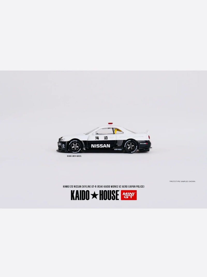 Load image into Gallery viewer, Kaido House Collab Nissan Skyline GT - R (R34) Kaido Works V2 Aero (Japan Police) #120 - American Stanced
