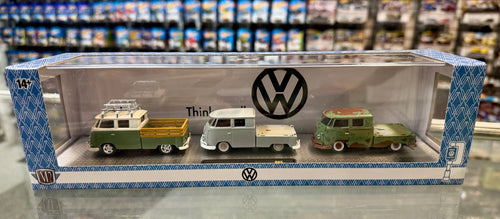 M2 Machines Think Small 1960 VW Double Cab Truck USA Model Set R65 - American Stanced