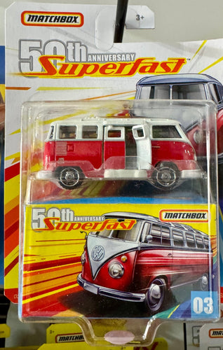 Matchbox 50th Anniversary Superfast '59 Volkswagen 23 Microbus - American Stanced