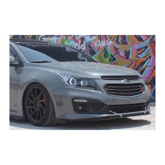 2011-16 Chevy Cruze V2 Aluminum Side Skirts w/Fins - American Stanced