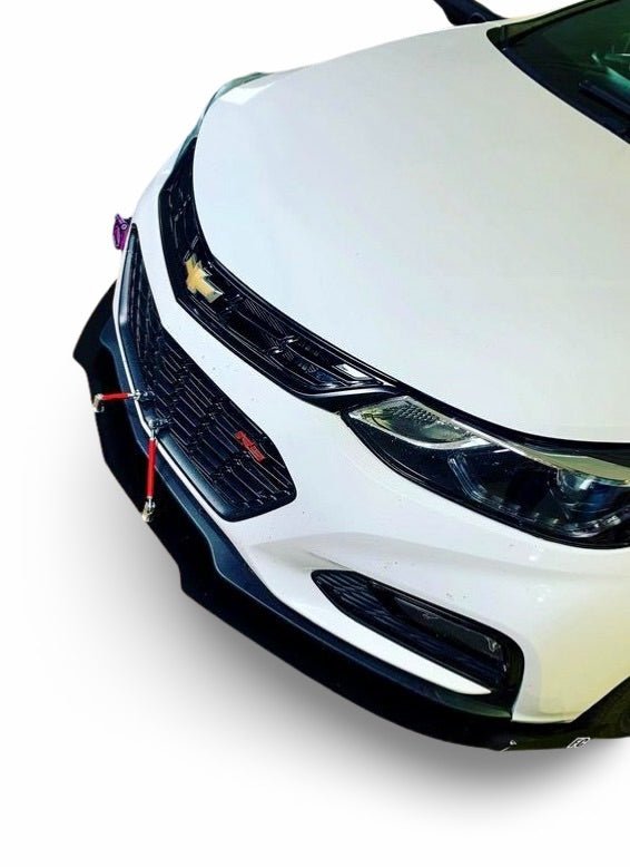 Load image into Gallery viewer, 2011-16 Chevy Cruze V2 Aluminum Side Skirts w/Fins - American Stanced

