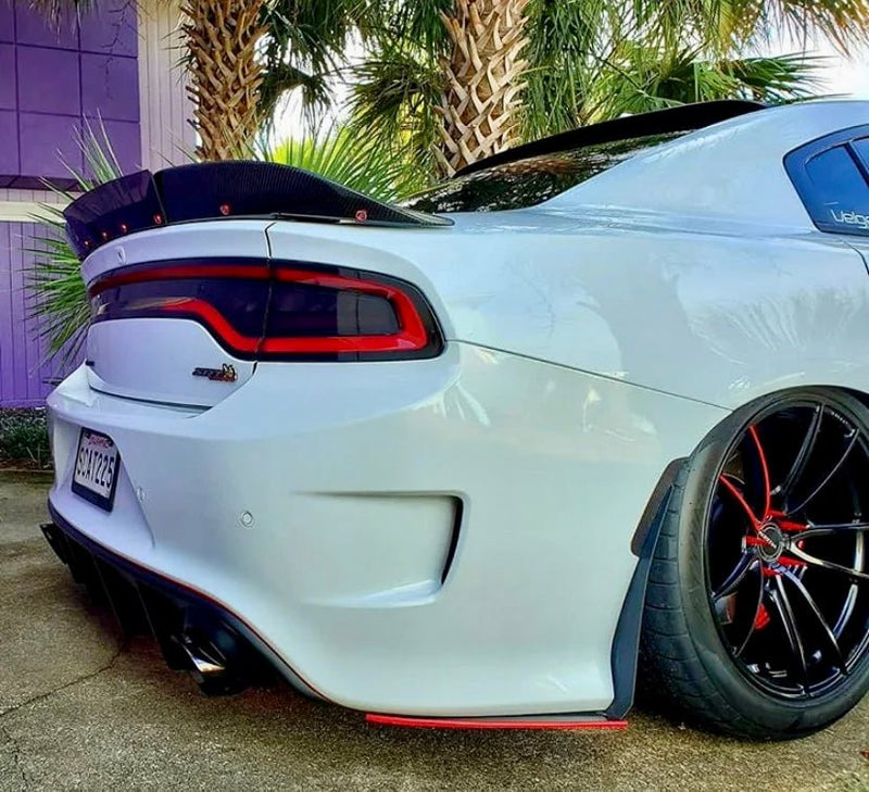 Load image into Gallery viewer, 2012+ UP Dodge Charger Carbonfiber Rear Side Skirts - American Stanced
