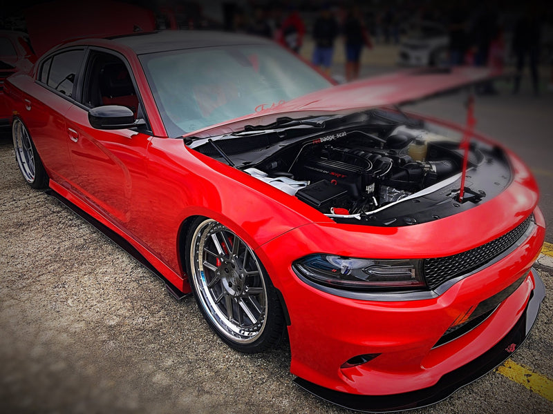 Load image into Gallery viewer, 2012+ UP Dodge Charger V2 Aluminum Side Skirts w/Fins - American Stanced
