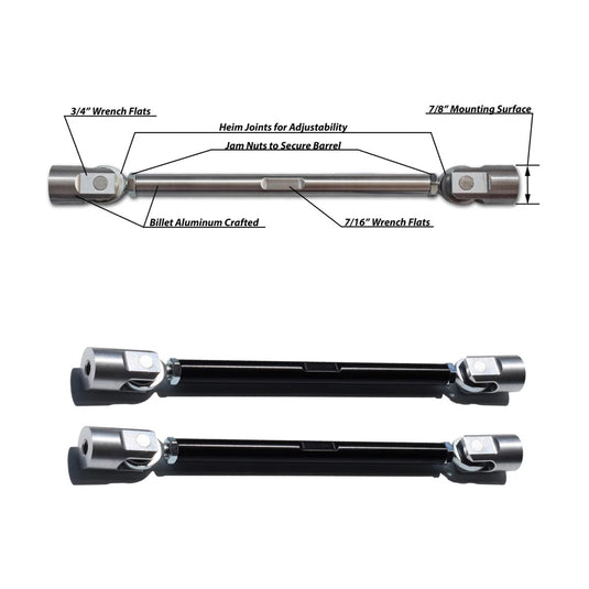 Adjustable Splitter Support Rods (PAIR) - American Stanced