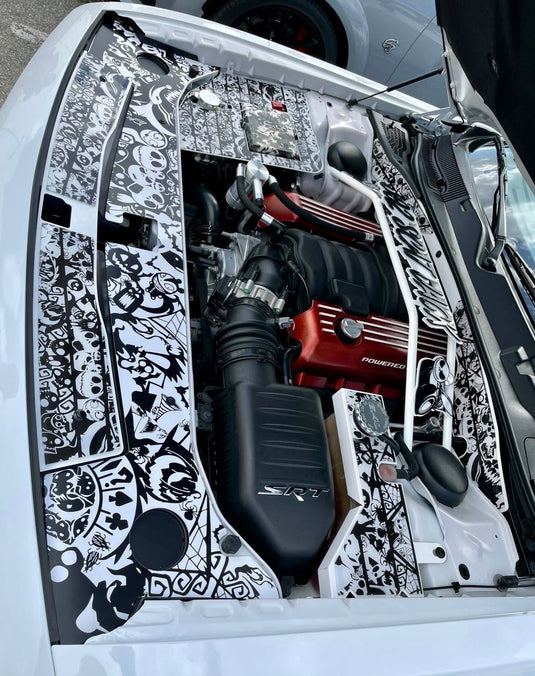 Aluminum 4 Piece Engine Bay Set / Dodge Challenger GT, R/T, SRT 392, Hellcat 2015-2022 - American Stanced