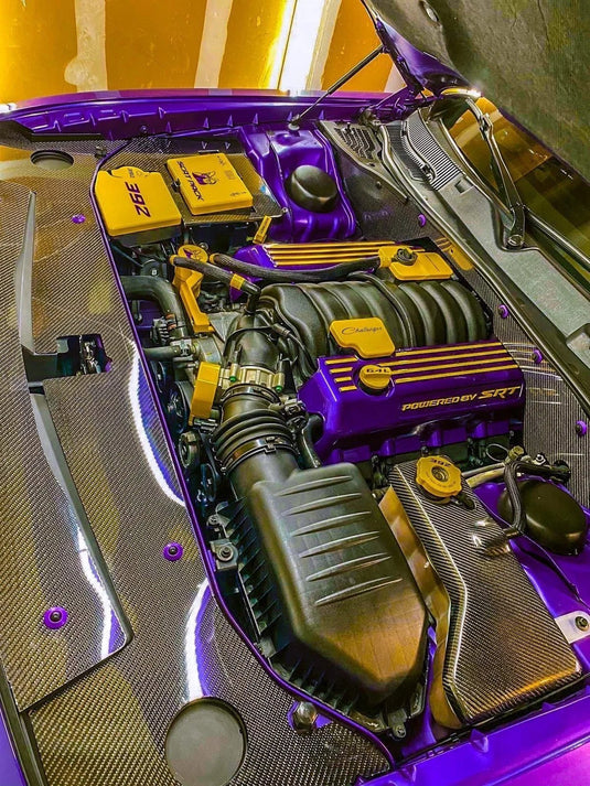 Carbon Fiber 4 Piece Engine Bay Set / Dodge Challenger GT, R/T, SRT 392, Hellcat 2015-2021 - American Stanced