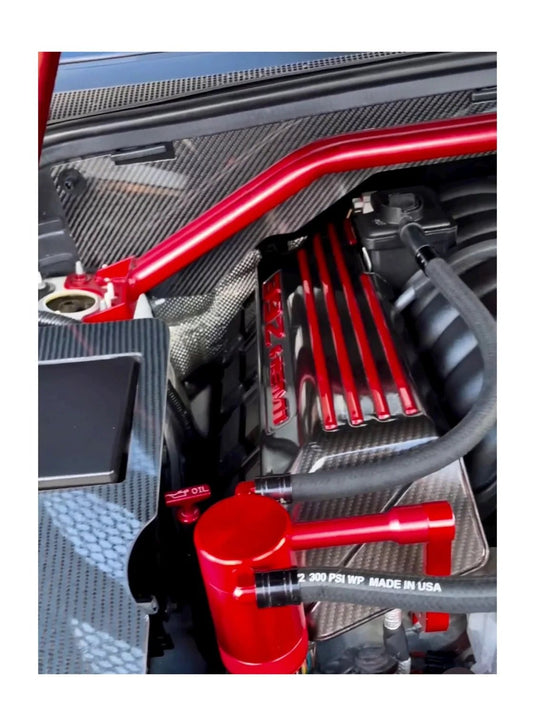 Carbon Fiber 5 Piece Engine Bay Set / Jeep Cherokee GT, R/T, SRT 2017 - 2021 - American Stanced