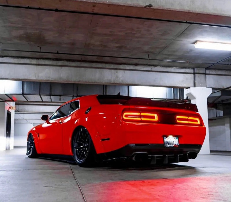 Load image into Gallery viewer, Carbon Fiber Rear Side Spats Dodge Challenger - American Stanced
