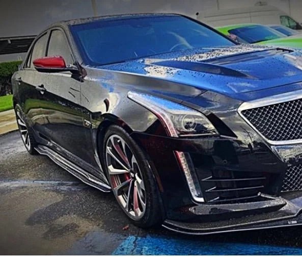 Load image into Gallery viewer, Carbon Fiber Side Skirt / 16-19 Cadillac CTS-V - American Stanced
