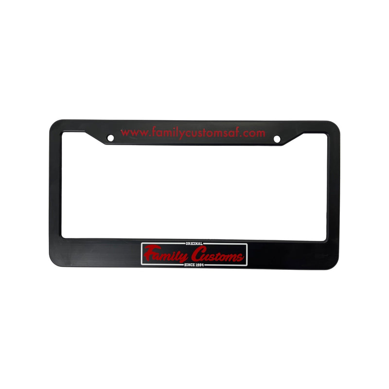 Load image into Gallery viewer, Family Customs License Plate Frame - American Stanced
