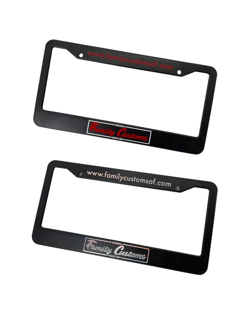 Load image into Gallery viewer, Family Customs License Plate Frame - American Stanced
