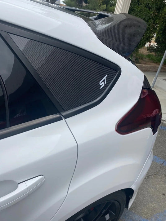 Ford Focus ST (2011-2018) / RS (2016-2018) Carbon Fiber Rear Window Covers - American Stanced